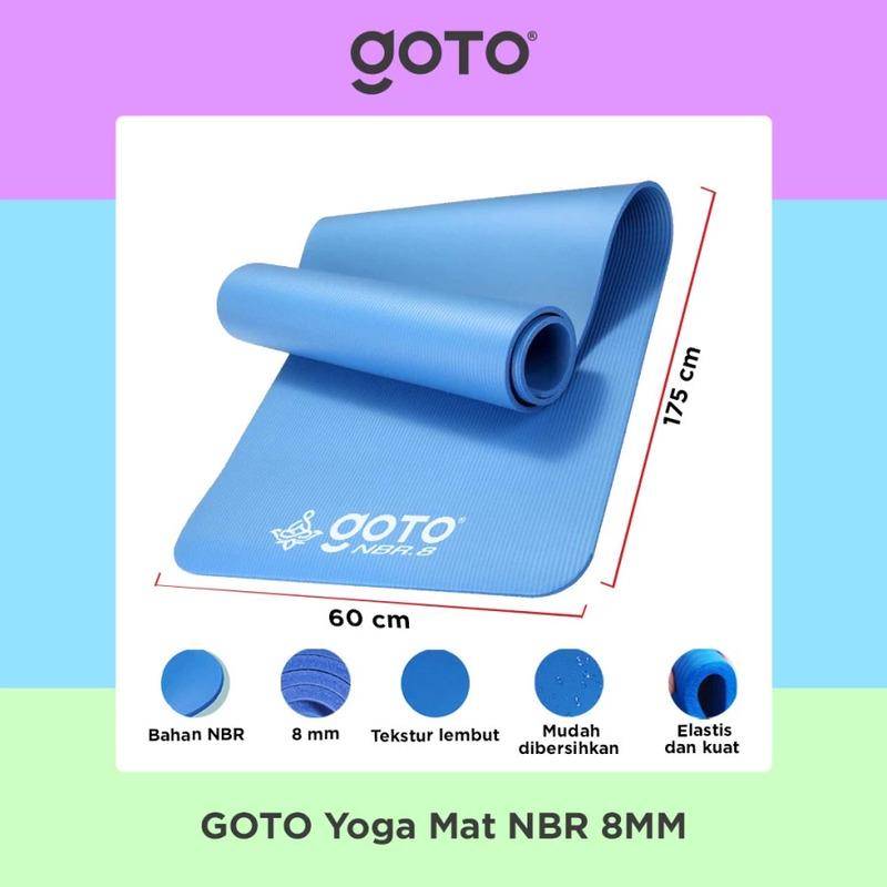  Goto NBR Yoga Mat 10 mm. (shopee.co.id/gotoliving)